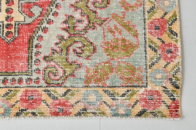 4'3'' x 7'7'' Handmade Vintage Wool Rug - 23024 - 13