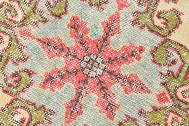 4'3'' x 7'7'' Handmade Vintage Wool Rug - 23024 - 7