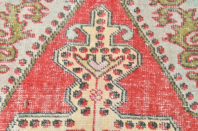 4'3'' x 7'7'' Handmade Vintage Wool Rug - 23024 - 8