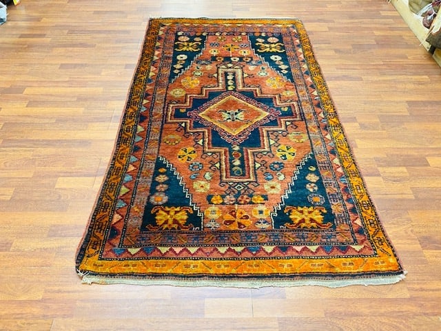 Antique Persian Kurd Rug-4733/66: Title:Antique Persian Kurd Rug-4733/66 Description:An antique Persian Kurd rug from northwest Persia, size 4 ft by 7 ft, excellent condition with a high pile throughout, complet rug with all original 