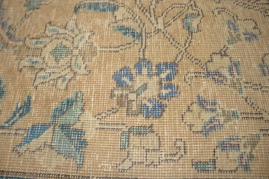 Distressed Antique Traditional 10X13 Tabriz Persian Rug - 10