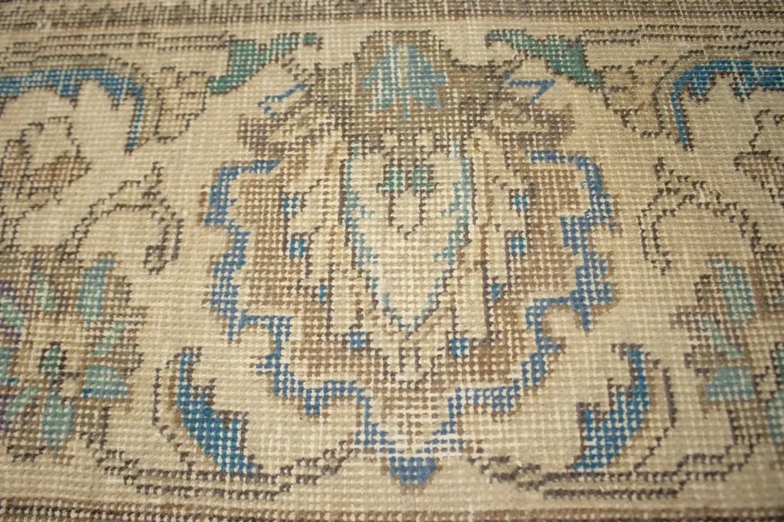 Distressed Antique Traditional 10X13 Tabriz Persian Rug - 12