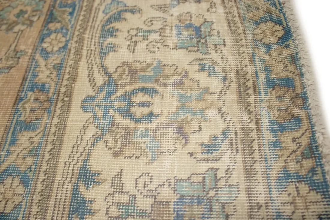 Distressed Antique Traditional 10X13 Tabriz Persian Rug - 13