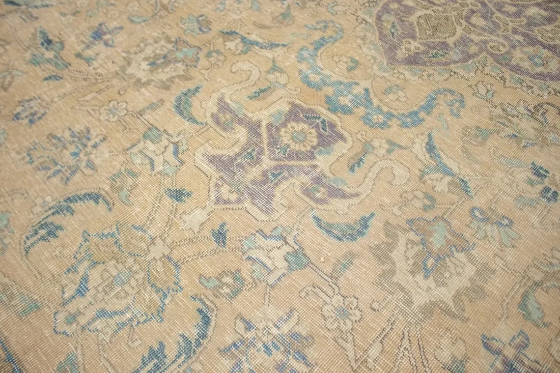 Distressed Antique Traditional 10X13 Tabriz Persian Rug - 15