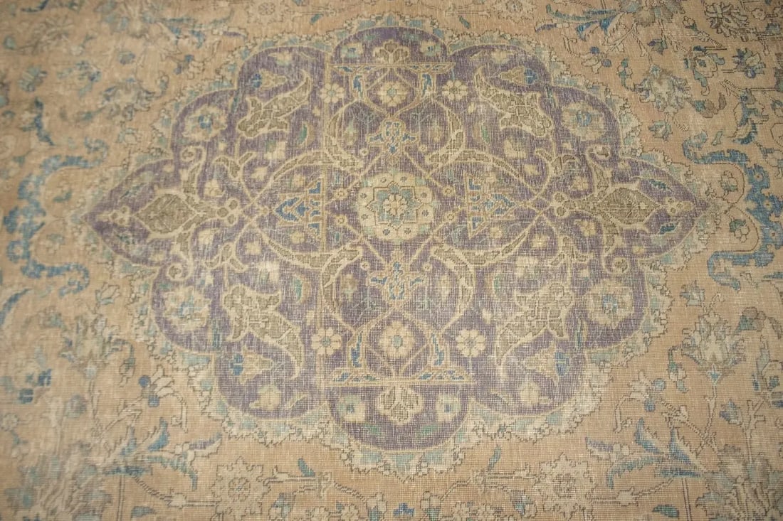 Distressed Antique Traditional 10X13 Tabriz Persian Rug - 6
