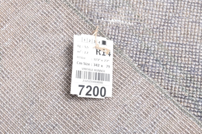 2'7'' x 11'2'' Handmade Vintage Wool Rug - 7200 - 17