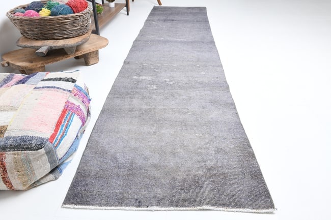 2'7'' x 11'2'' Handmade Vintage Wool Rug - 7200 - 6