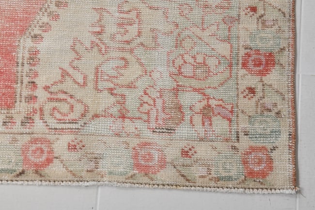 4'4'' x 7'3'' Handmade Vintage Wool Rug - 21840 - 11