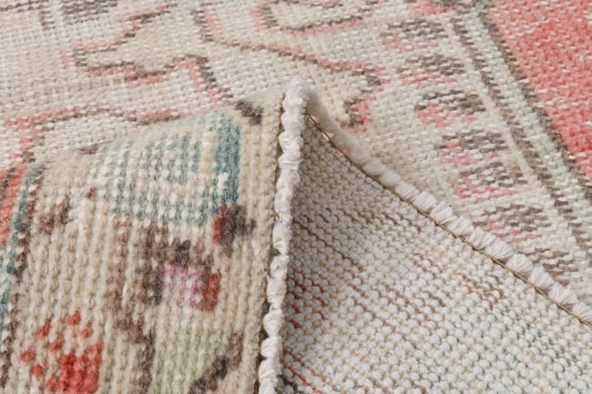 4'4'' x 7'3'' Handmade Vintage Wool Rug - 21840 - 14