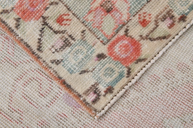4'4'' x 7'3'' Handmade Vintage Wool Rug - 21840 - 16