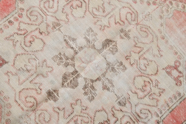 4'4'' x 7'3'' Handmade Vintage Wool Rug - 21840 - 6