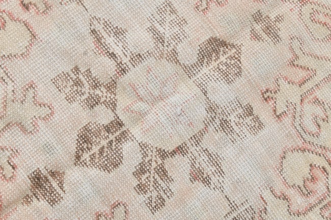 4'4'' x 7'3'' Handmade Vintage Wool Rug - 21840 - 7