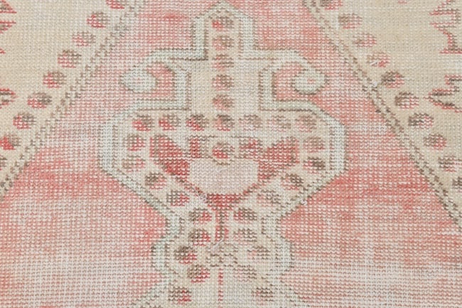 4'4'' x 7'3'' Handmade Vintage Wool Rug - 21840 - 8