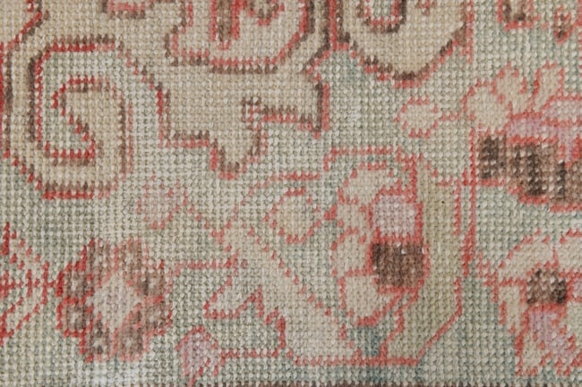 4'4'' x 7'3'' Handmade Vintage Wool Rug - 21840 - 9