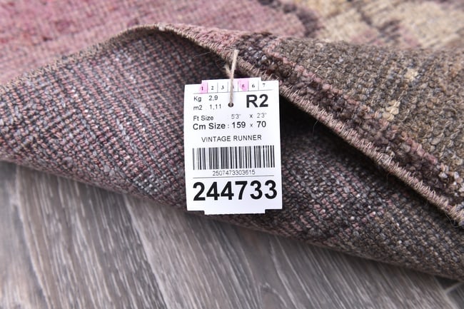 2'3'' x 5'2'' Handmade Vintage Wool Rug - 244733 - 10