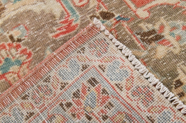 9'7'' x 13'3'' Handmade Vintage Wool Rug - 18941 - 18