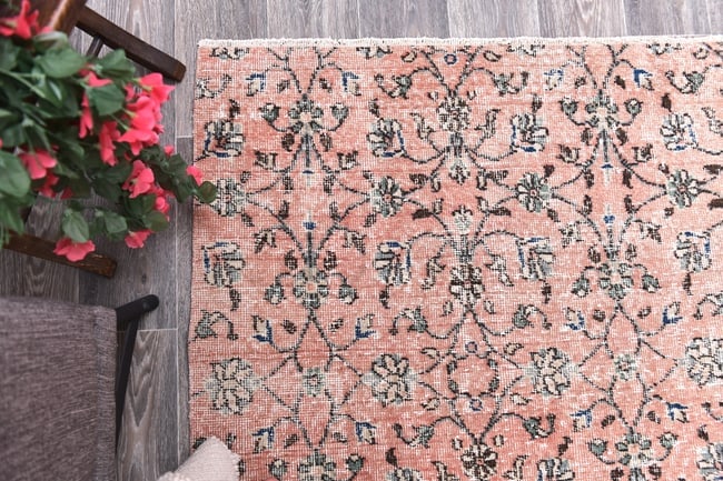 6'7'' x 9'10'' Handmade Vintage Wool Rug - 244761 - 11