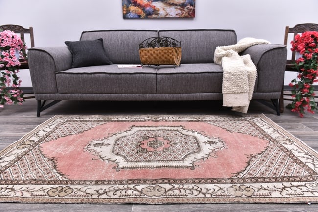 3'8'' x 6'4'' Turkish Vintage Runner Rug - 244817: Title: 3'8'' x 6'4'' Turkish Vintage Runner Rug - 244817 Description:3'8'' x 6'4'' Turkish Vintage Runner Rug - 244817 Origin:Turkiye Date/Period:1960-90 Materials:Wool,Cotton Dimension:3'8''x6'4'' ft