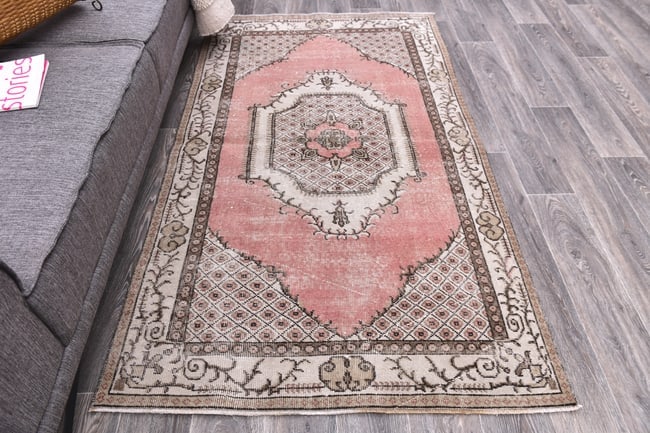 3'8'' x 6'4'' Turkish Vintage Runner Rug - 244817 - 3