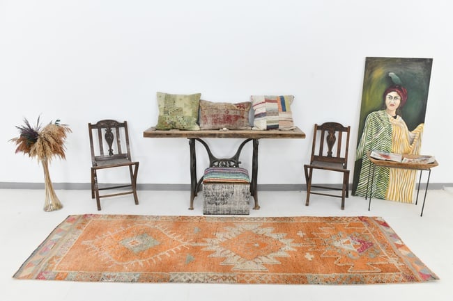 3'4'' x 10'0'' Turkish Vintage Runner Rug - 23525 - 2