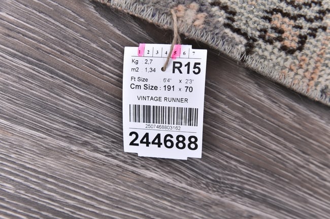 2'3'' x 6'3'' Handmade Vintage Wool Rug - 244688 - 12