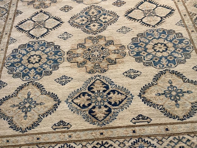 FINE HAND SUPER KAZAK RUG 5'.2"X6'.8" - 2