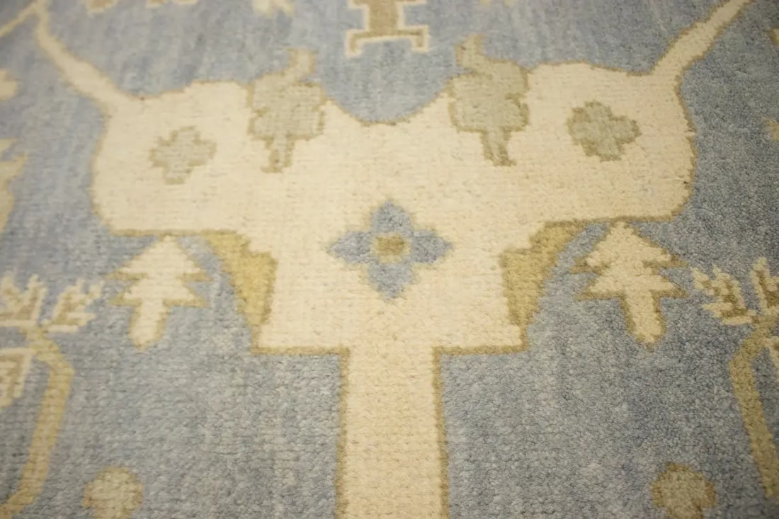 Gray Floral 8X10 Oushak Oriental Rug - 10