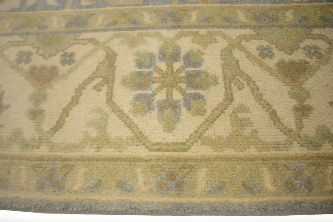 Gray Floral 8X10 Oushak Oriental Rug - 12