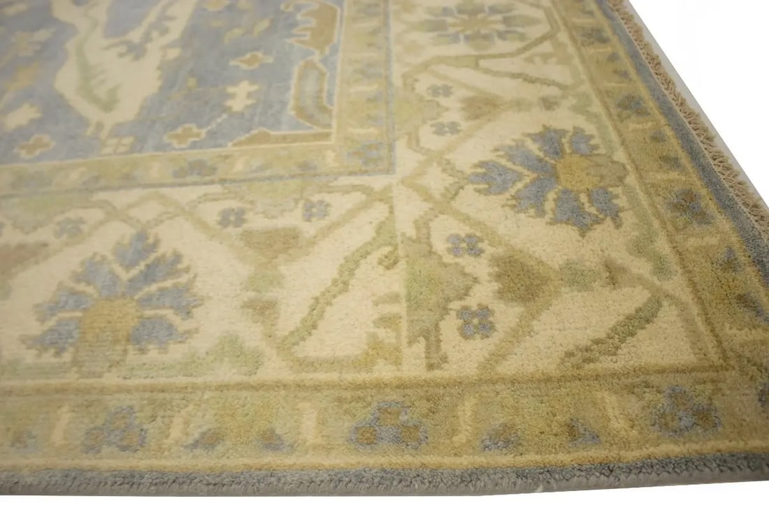 Gray Floral 8X10 Oushak Oriental Rug - 13