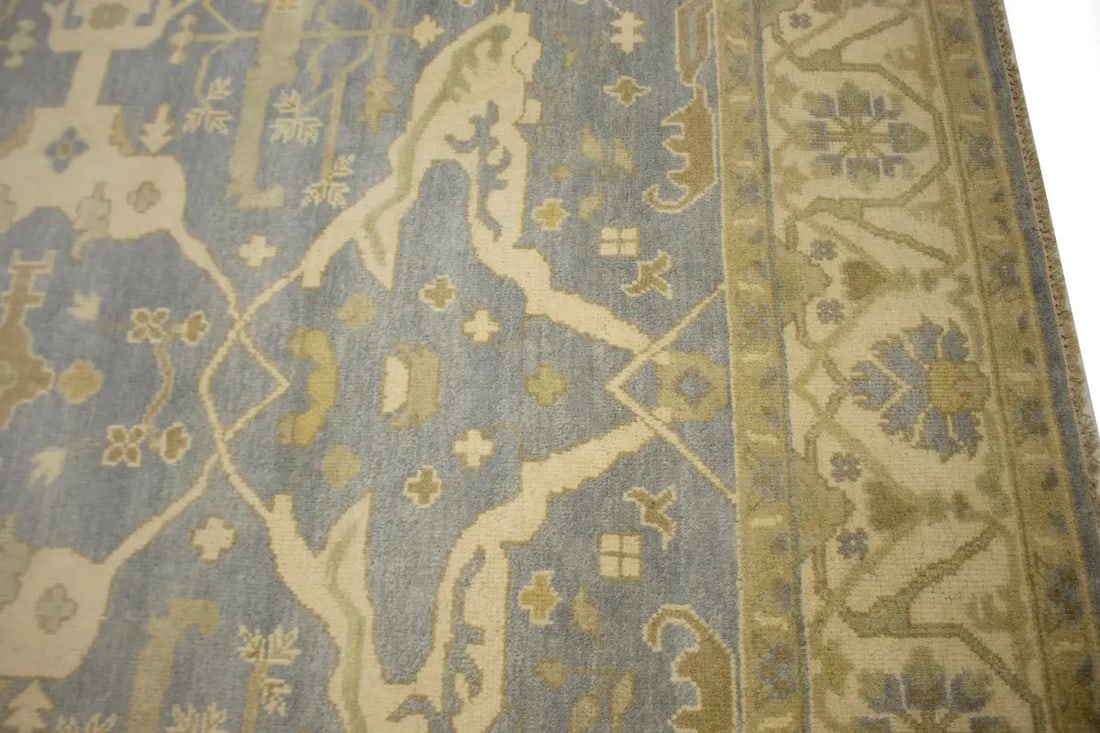 Gray Floral 8X10 Oushak Oriental Rug - 15