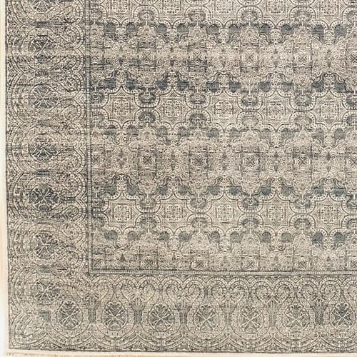 Hand Knotted Indo-Khotan Geometric Oriental Area Rug Carpet 8'1" x 10'1" - 5