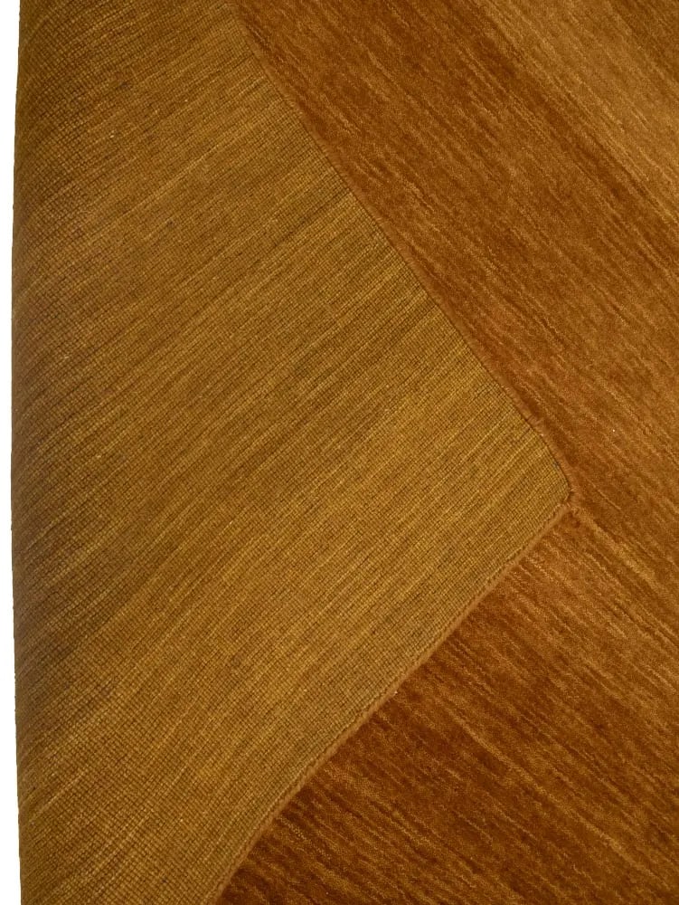 Orange Modern Solid 6X6 Gabbeh Oriental Square Rug - 12