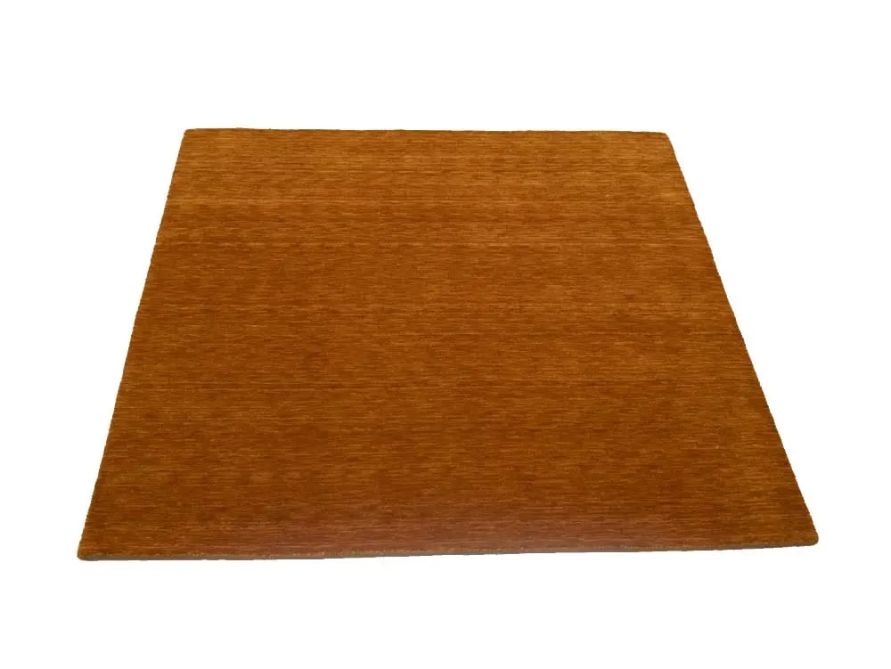 Orange Modern Solid 6X6 Gabbeh Oriental Square Rug - 3