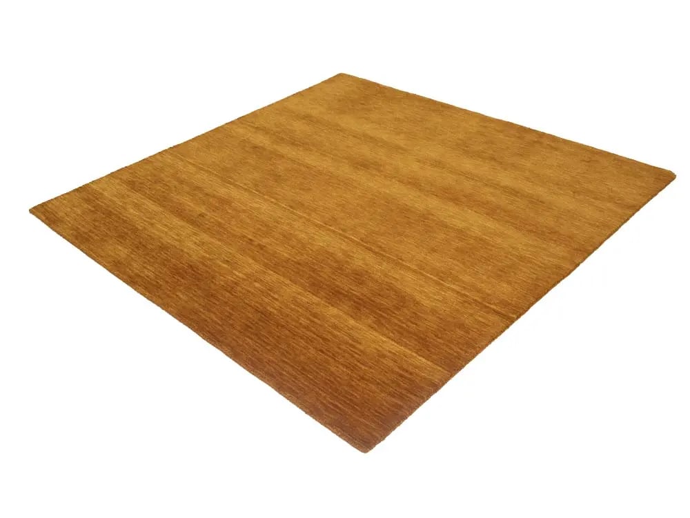 Orange Modern Solid 6X6 Gabbeh Oriental Square Rug - 4