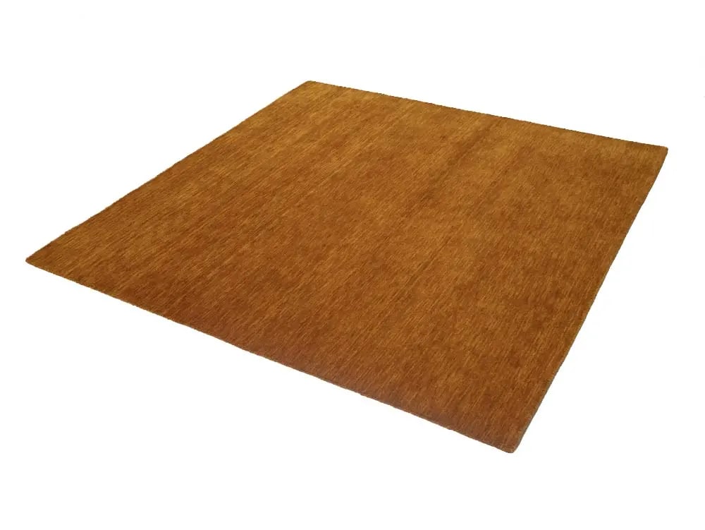 Orange Modern Solid 6X6 Gabbeh Oriental Square Rug - 5