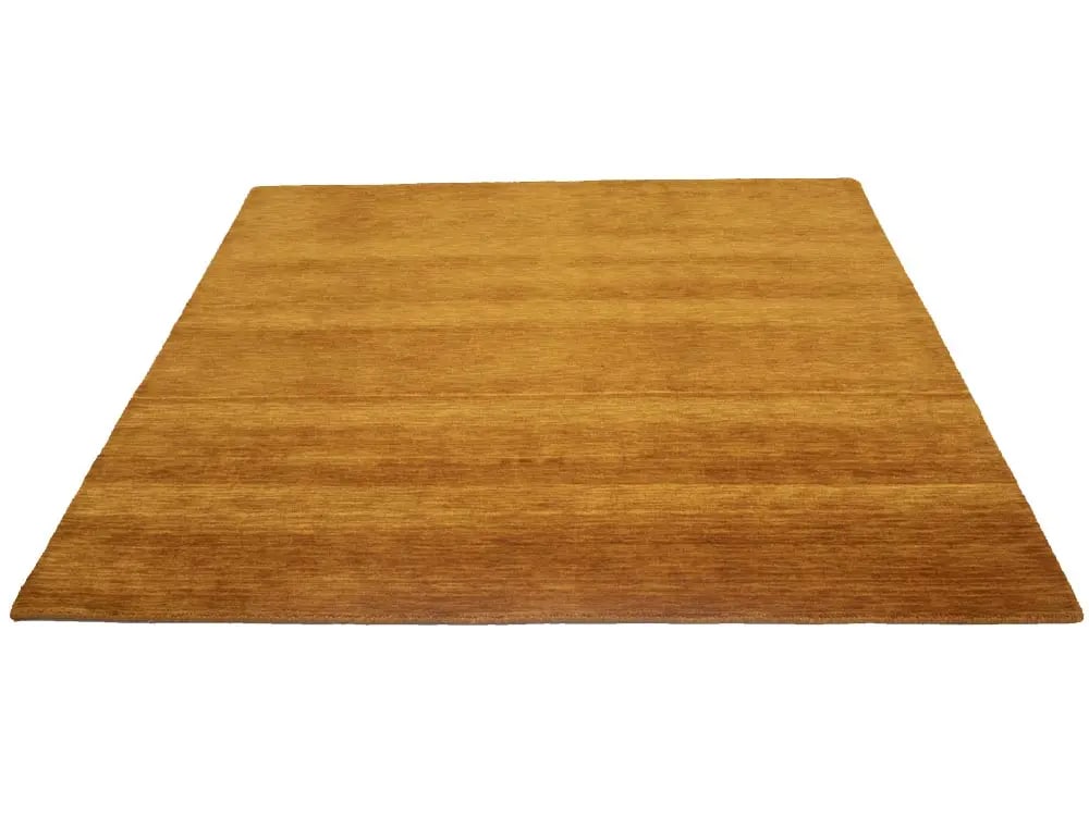 Orange Modern Solid 6X6 Gabbeh Oriental Square Rug - 7