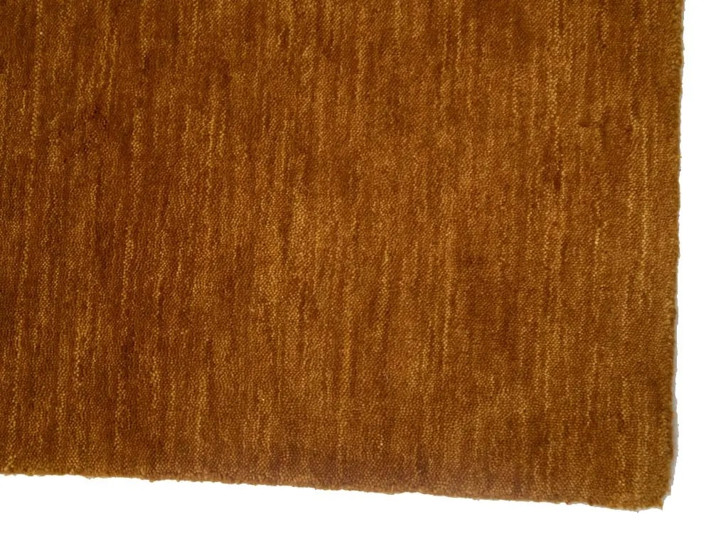 Orange Modern Solid 6X6 Gabbeh Oriental Square Rug - 9