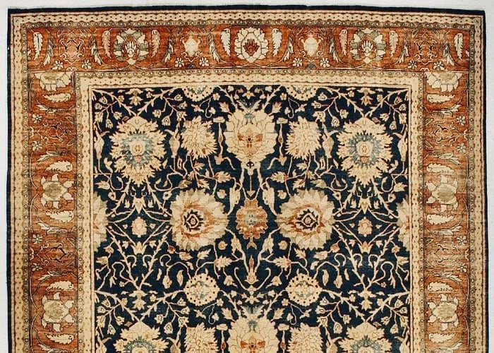 Hand Knotted Indo-Tabriz Black Oriental Area Rug Wool Carpet 12' x 18'1" - 4