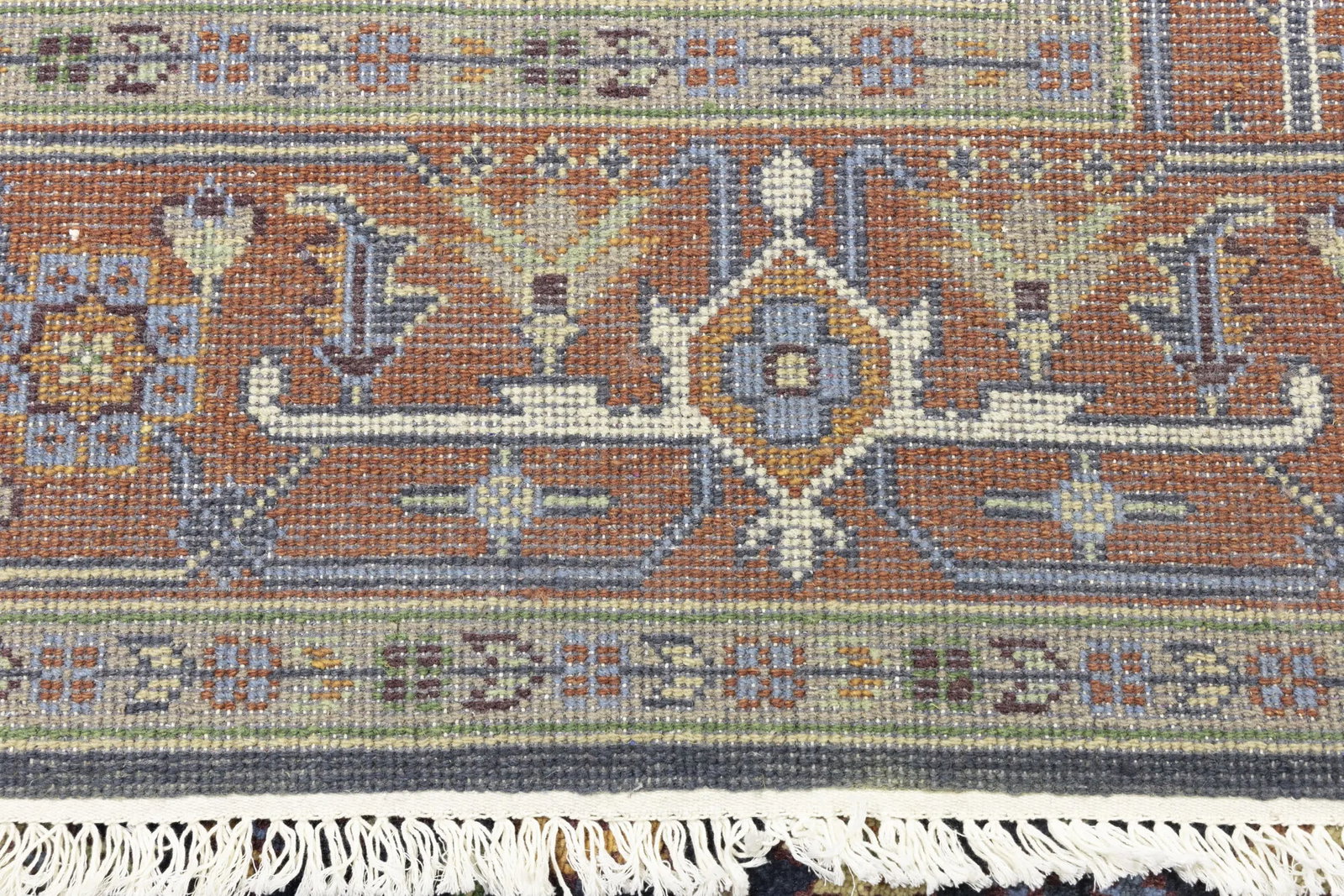 Dark Purple-navy Geometric 8X10 Heriz Serapi Oriental Rug - 20