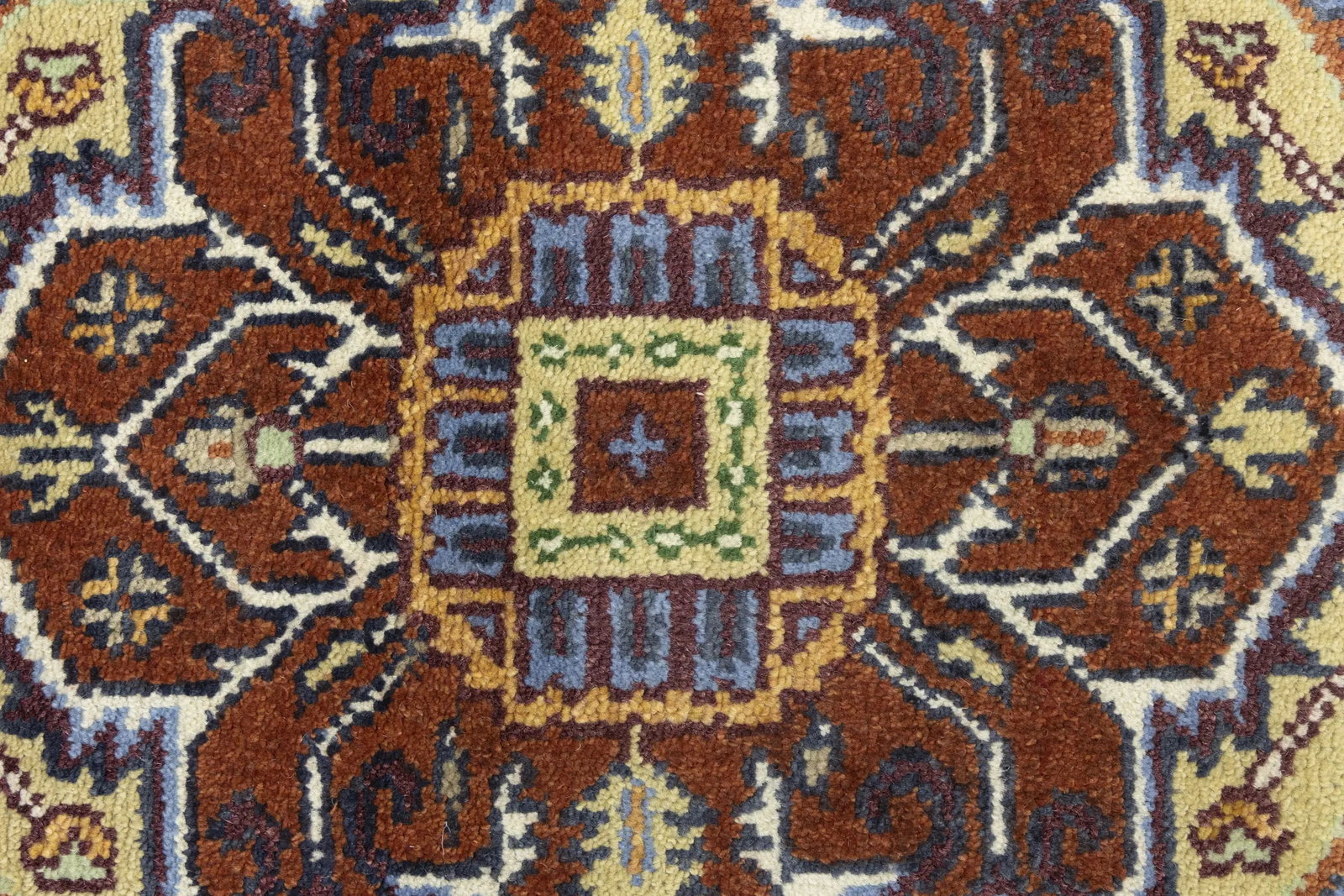 Dark Purple-navy Geometric 8X10 Heriz Serapi Oriental Rug - 9
