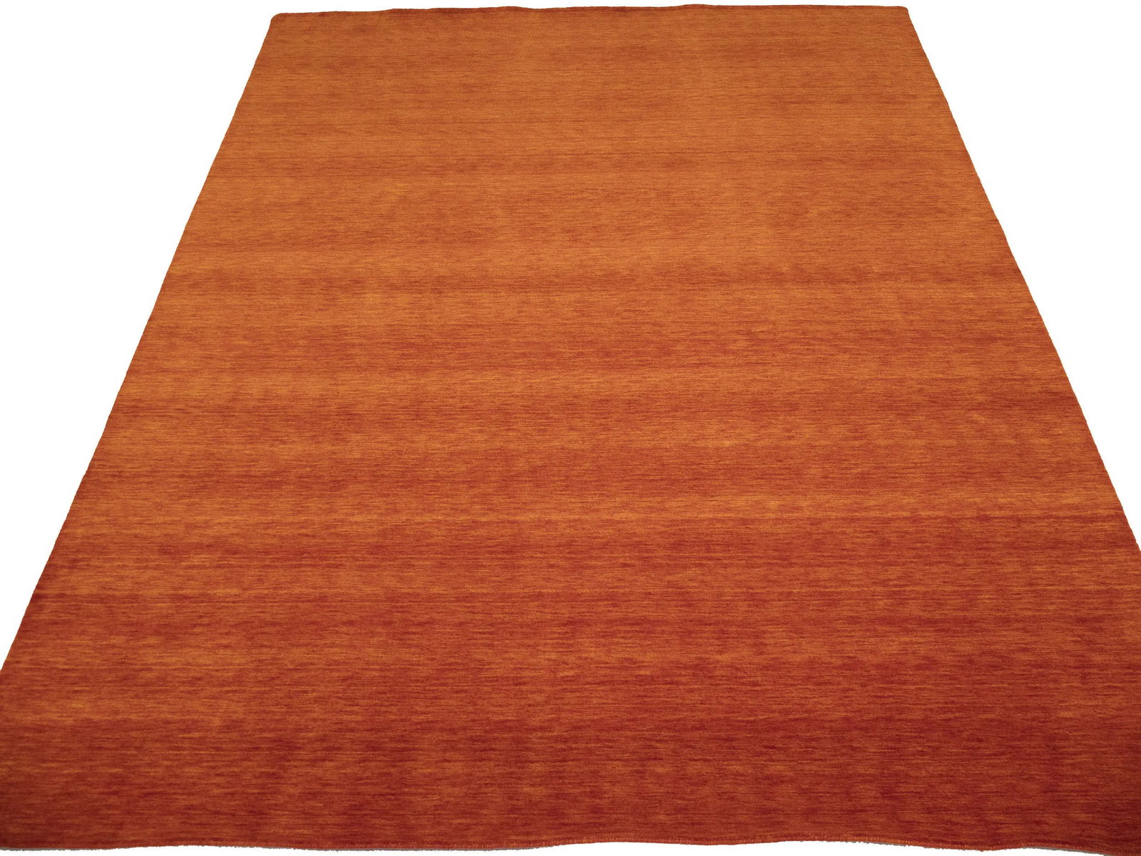 Orange Red Modern Solid 9X12 Gabbeh Oriental Rug - 10