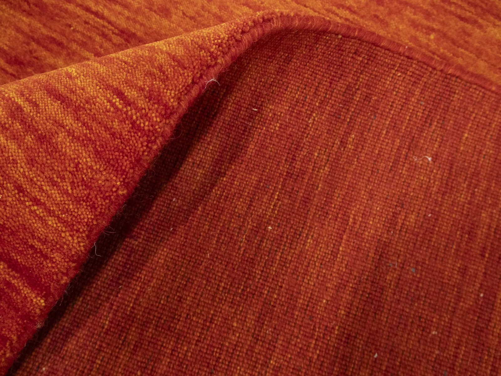 Orange Red Modern Solid 9X12 Gabbeh Oriental Rug - 12