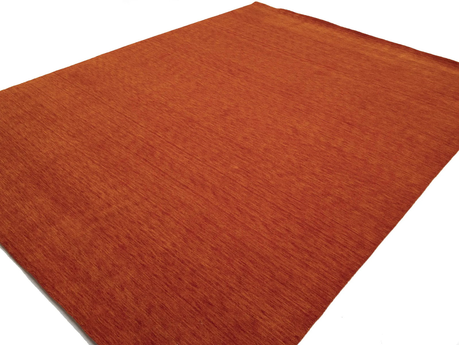 Orange Red Modern Solid 9X12 Gabbeh Oriental Rug - 4