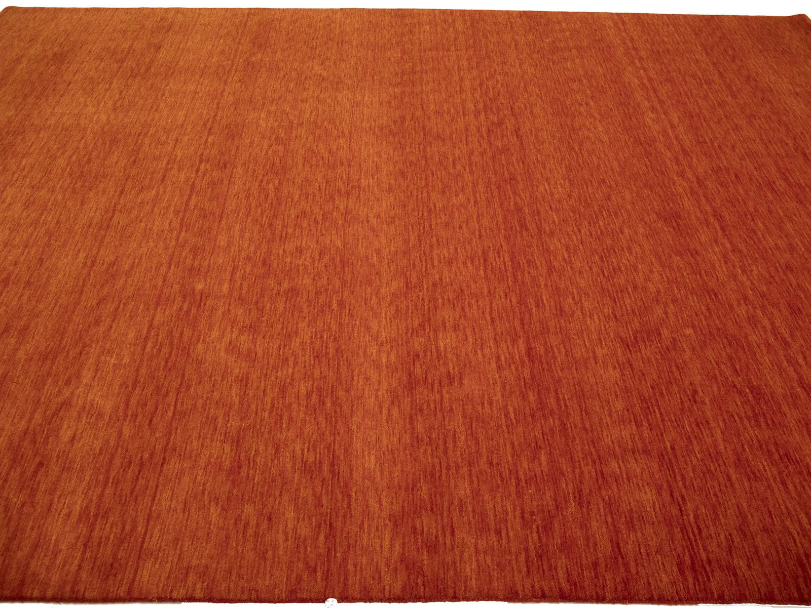 Orange Red Modern Solid 9X12 Gabbeh Oriental Rug - 5