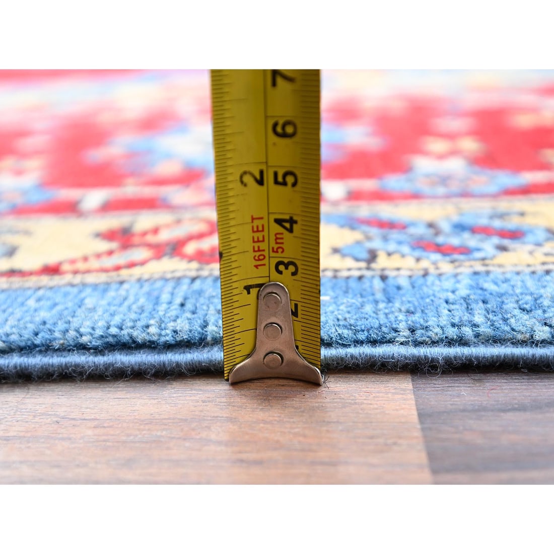 Tomato Red Afghan Heris Seeripe Bakshaish Design 100% Wool Rug - 10