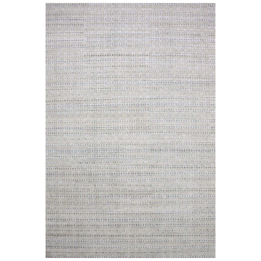 Silver Gray, Silk and Wool Hand Knotted, Modern Design Oversized Rug: Title: Silver Gray, Silk and Wool Hand Knotted, Modern Design Oversized Rug Description:This is a truly genuine one-of-a-kind. It has been Knotted for months and months in the centuries-old weaving