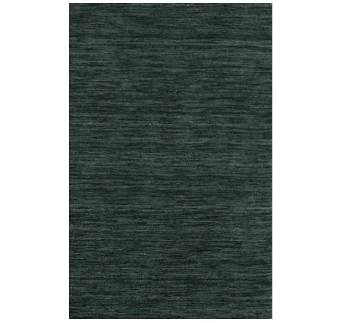Dark Green Solid Gabbeh Modern Rug in All Size
