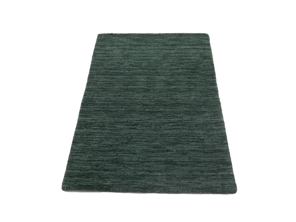 Dark Green Solid Gabbeh Modern Rug in All Size - 4