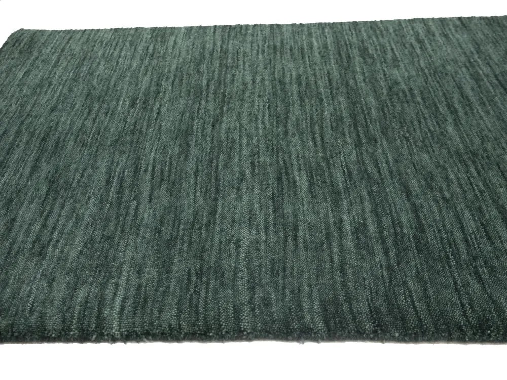 Dark Green Solid Gabbeh Modern Rug in All Size - 5