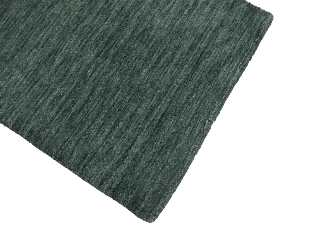 Dark Green Solid Gabbeh Modern Rug in All Size - 8